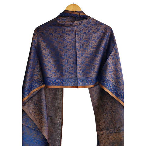 Contemporary Banarasi Silk Stole - Modern Design Size 55X180 Cm