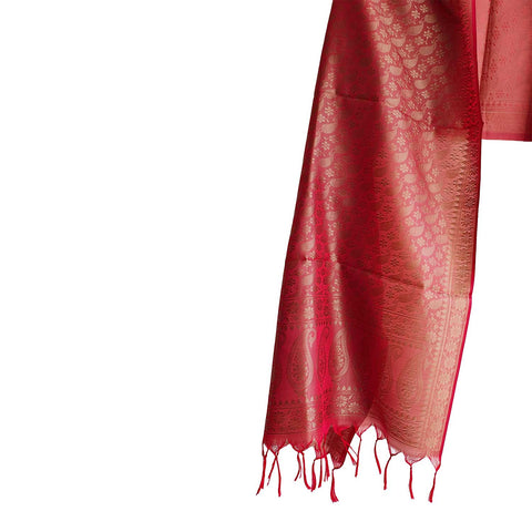 Contemporary Banarasi Silk Stole - Modern Design Size 55X180 Cm