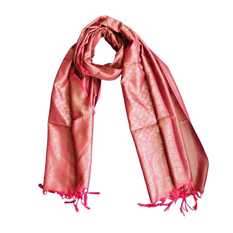 Contemporary Banarasi Silk Stole - Modern Design Size 55X180 Cm