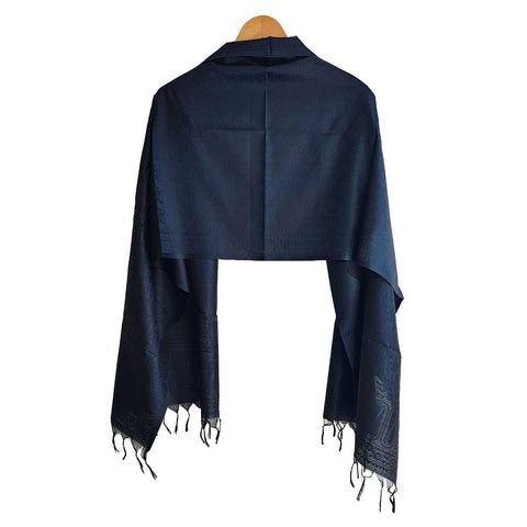 Contemporary Banarasi Silk Stole - Modern Design Size 55X180 Cm