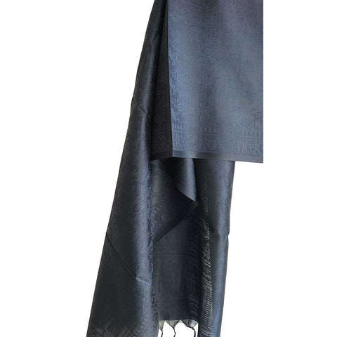 Contemporary Banarasi Silk Stole - Modern Design Size 55X180 Cm