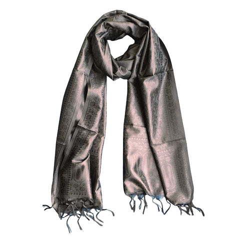 Contemporary Banarasi Silk Stole - Modern Design Size 55X180 Cm