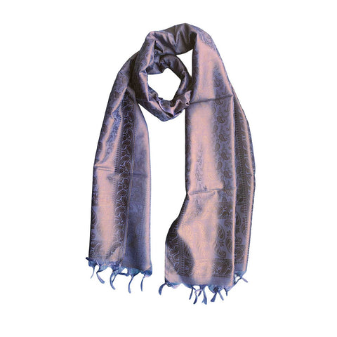 Contemporary Banarasi Silk Stole - Modern Design Size 55X180 Cm