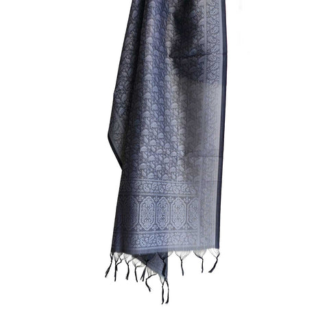 Contemporary Banarasi Silk Stole - Modern Design Size 55X180 Cm