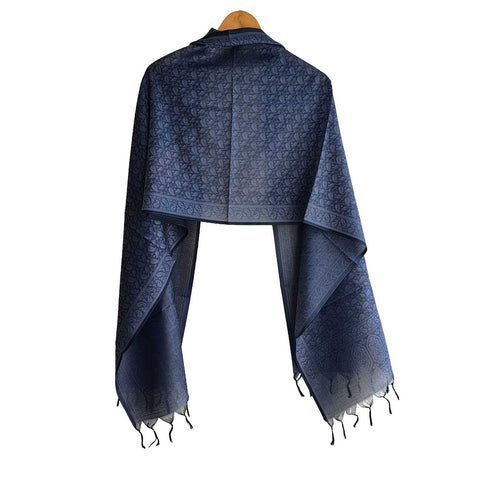 Contemporary Banarasi Silk Stole - Modern Design Size 55X180 Cm