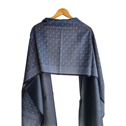 Contemporary Banarasi Silk Stole - Modern Design Size 55X180 Cm