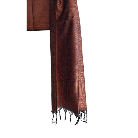 Contemporary Banarasi Silk Stole - Modern Design Size 55X180 Cm