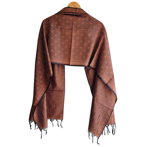 Contemporary Banarasi Silk Stole - Modern Design Size 55X180 Cm