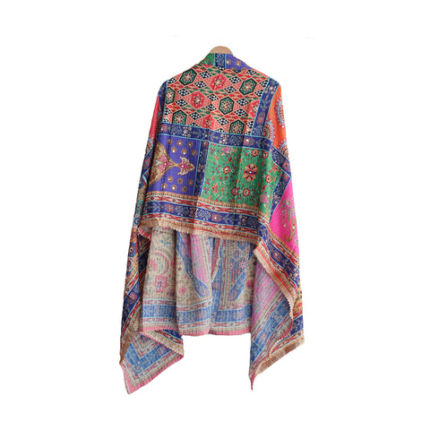 Pakistani Digital Printed Chinnon Dupatta With Heavy Mirror Work
