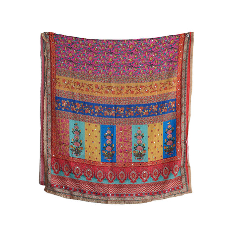 Pakistani Digital Printed Chinnon Dupatta With Heavy Mirror Work