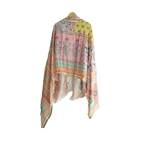 Pakistani Digital Printed Chinnon Dupatta With Heavy Mirror Work