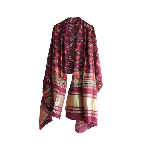 Semi Gaji Silk Bandhani Dupatta