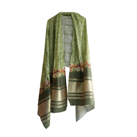 Semi Gaji Silk Bandhani Dupatta