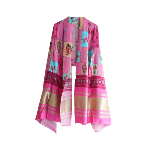Semi Gaji Silk Bandhani Dupatta
