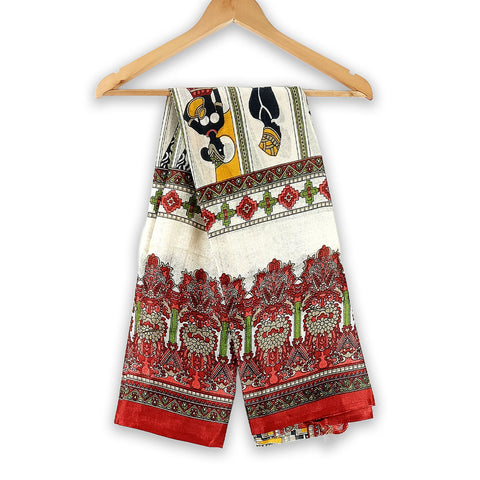 Khadi Cotton Poly Silk Women Printed Dupatta