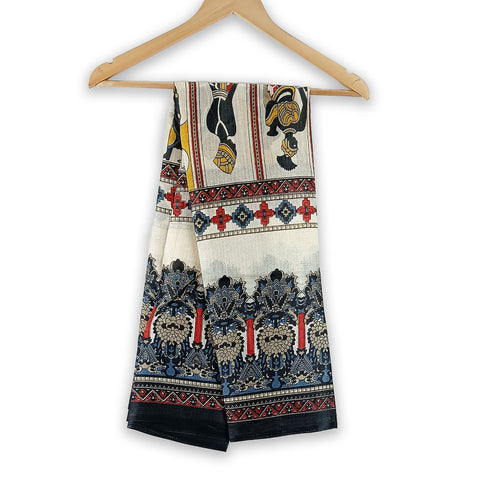 Khadi Cotton Poly Silk Women Printed Dupatta