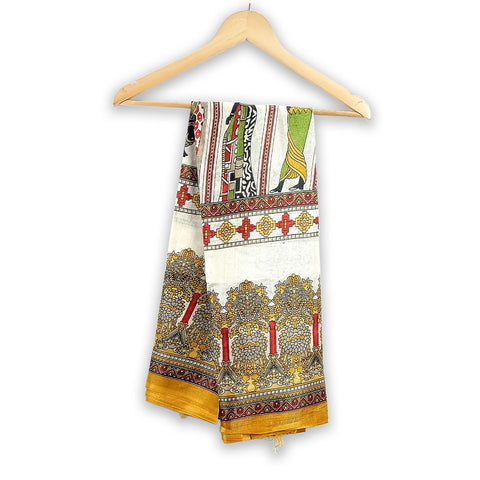 Khadi Cotton Poly Silk Women Printed Dupatta