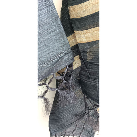 Women's Bastar Tribal Printed Pure Kosa Silk Tassels Dupatta