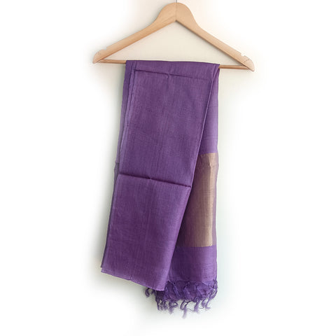 Bastar Tribal Printed Pure Kosa Silk Women's Dupatta with Tassels and Jari Embellishments