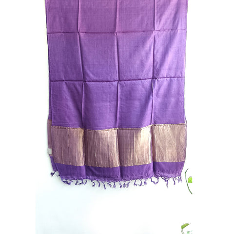 Bastar Tribal Printed Pure Kosa Silk Women's Dupatta with Tassels and Jari Embellishments