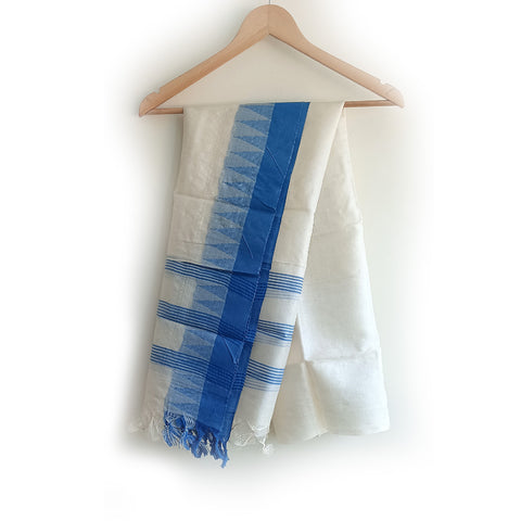 Women's Bastar Temple Design Embroidery Pure Kosa Silk Tassels Stole