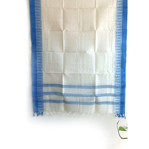 Women's Bastar Temple Design Embroidery Pure Kosa Silk Tassels Stole