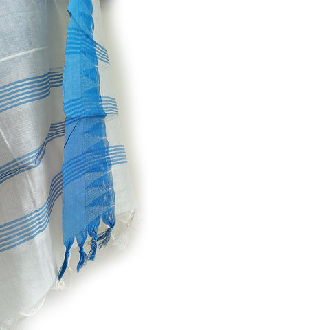 Women's Bastar Temple Design Embroidery Pure Kosa Silk Tassels Stole