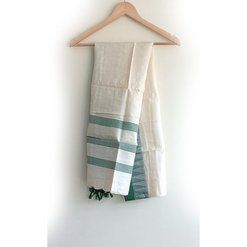 Women's Bastar Temple Design Embroidery Pure Kosa Silk Tassels Stole