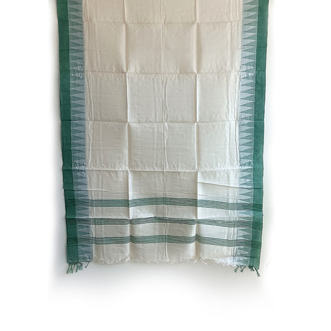 Women's Bastar Temple Design Embroidery Pure Kosa Silk Tassels Stole