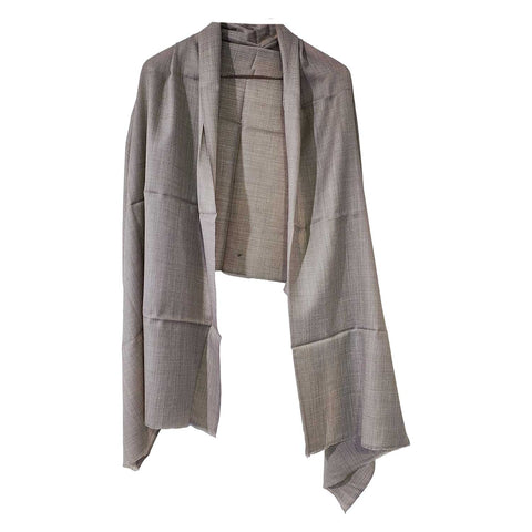 Earthy Elegance Embroidered Wool Stole | ISMSW07 | Artisan Winter Wrap
