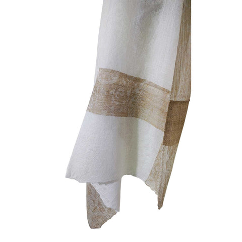 Earthy Elegance Embroidered Wool Stole | ISMSW08 | Artisan Winter Wrap
