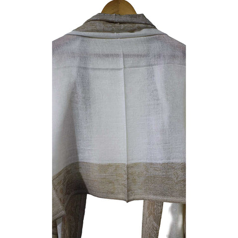 Earthy Elegance Embroidered Wool Stole | ISMSW08 | Artisan Winter Wrap