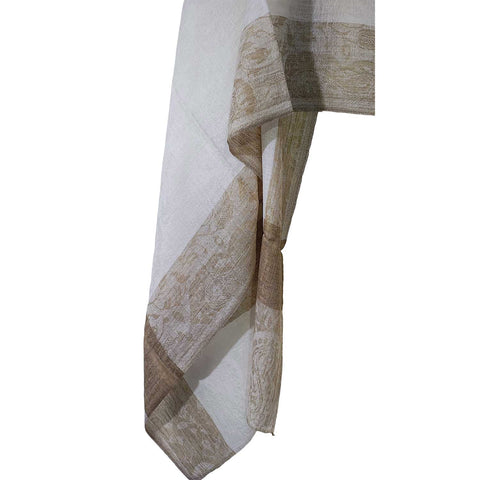 Earthy Elegance Embroidered Wool Stole | ISMSW08 | Artisan Winter Wrap