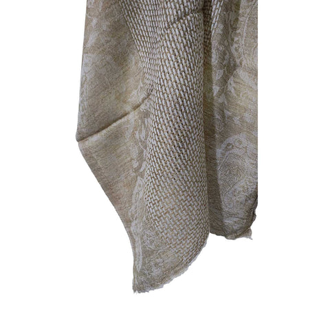 Earthy Elegance Embroidered Wool Stole | ISMSW09 | Artisan Winter Wrap