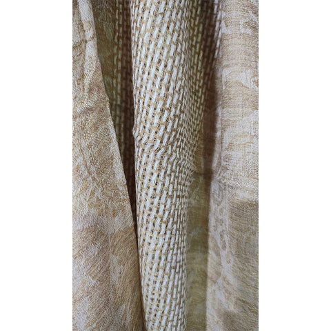 Earthy Elegance Embroidered Wool Stole | ISMSW09 | Artisan Winter Wrap