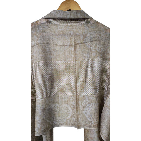 Earthy Elegance Embroidered Wool Stole | ISMSW09 | Artisan Winter Wrap