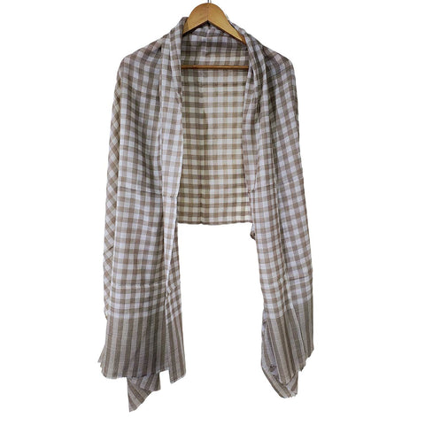 Earthy Elegance Embroidered Wool Stole | ISMSW11 | Artisan Winter Wrap