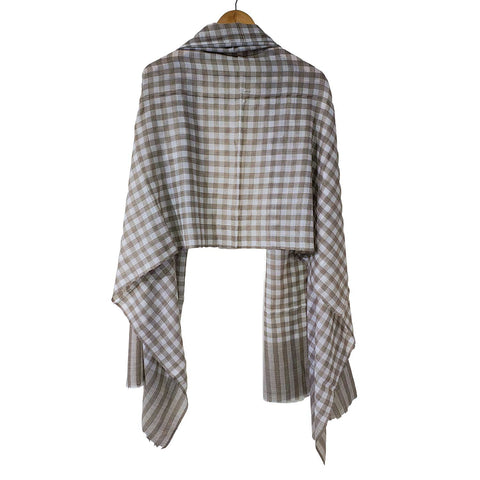 Earthy Elegance Embroidered Wool Stole | ISMSW11 | Artisan Winter Wrap