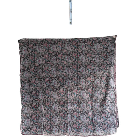 Traditional Ajrakh Print Cotton Stole, Mandala Pattern with Tassels