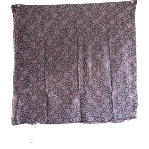 Traditional Ajrakh Print Cotton Stole, Colour 3, Mandala Pattern with Tassels