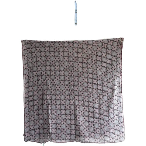 Traditional Ajrakh Print Cotton Stole, Colour 5, Mandala Pattern with Tassels