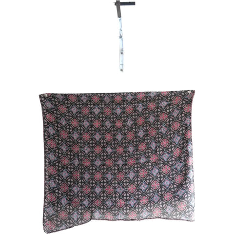 Traditional Ajrakh Print Cotton Stole, Colour 8, Mandala Pattern with Tassels