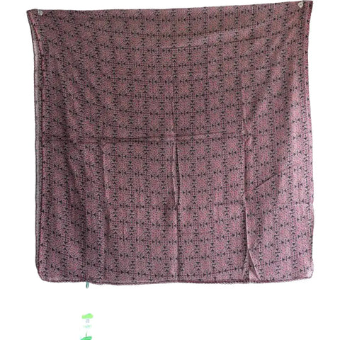 Traditional Ajrakh Print Cotton Stole, Mandala Pattern with Tassels