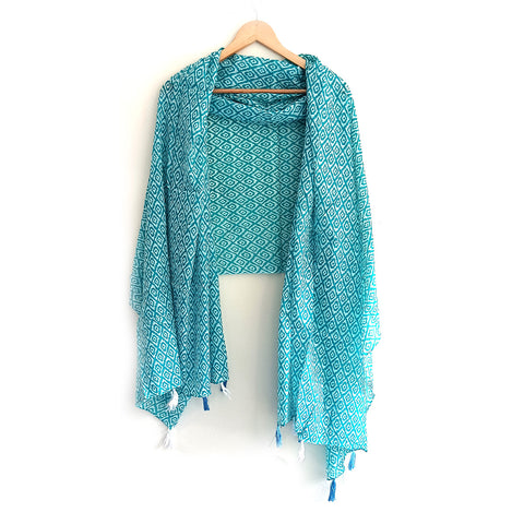 Lightweight Breathable Pure Cotton Stole Scarf for Summer, Size2,25 Mtr