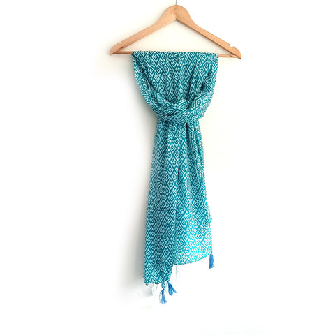 Lightweight Breathable Pure Cotton Stole Scarf for Summer, Size2,25 Mtr