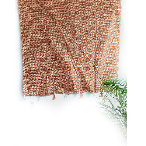 Lightweight Breathable Pure Cotton Stole Scarf for Summer, Size2,25 Mtr