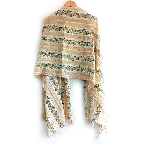 Lightweight Breathable Pure Cotton Stole Scarf for Summer, Size2,25 Mtr