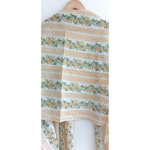 Lightweight Breathable Pure Cotton Stole Scarf for Summer, Size2,25 Mtr