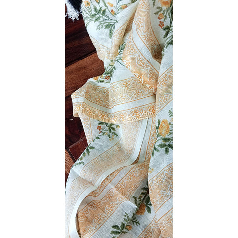 Lightweight Breathable Pure Cotton Stole Scarf for Summer, Size2,25 Mtr