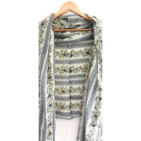 Lightweight Breathable Pure Cotton Stole Scarf for Summer, Size2,25 Mtr